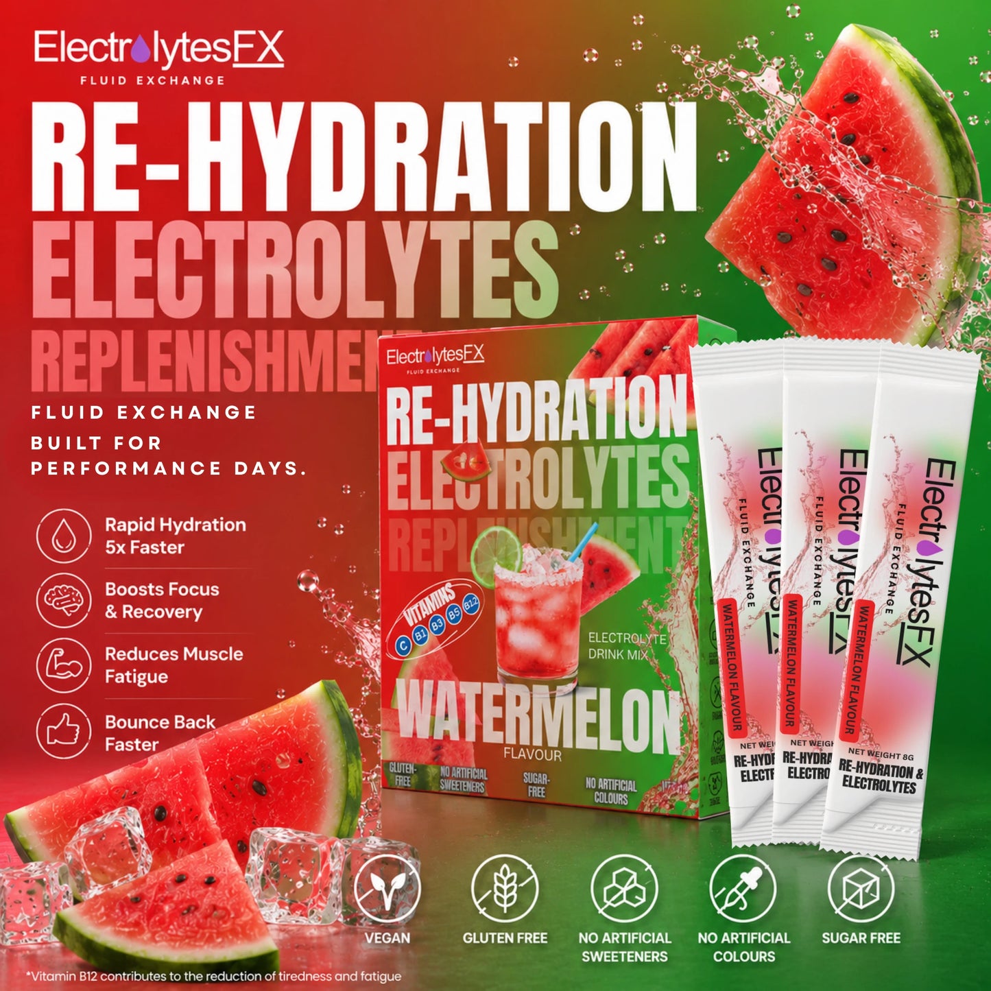 Watermelon Electrolyte Sachets
