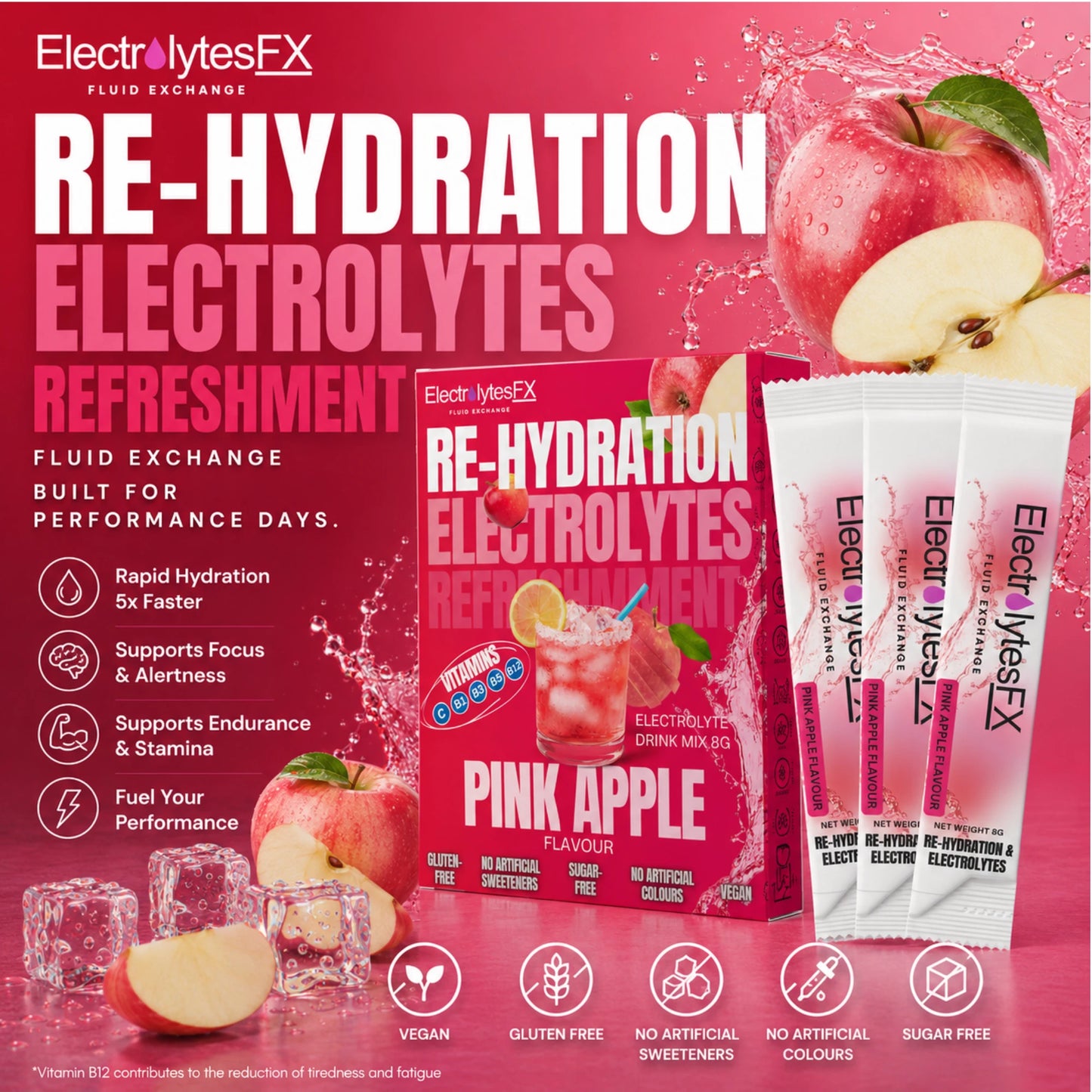 Pink Apple Electrolyte Sachets