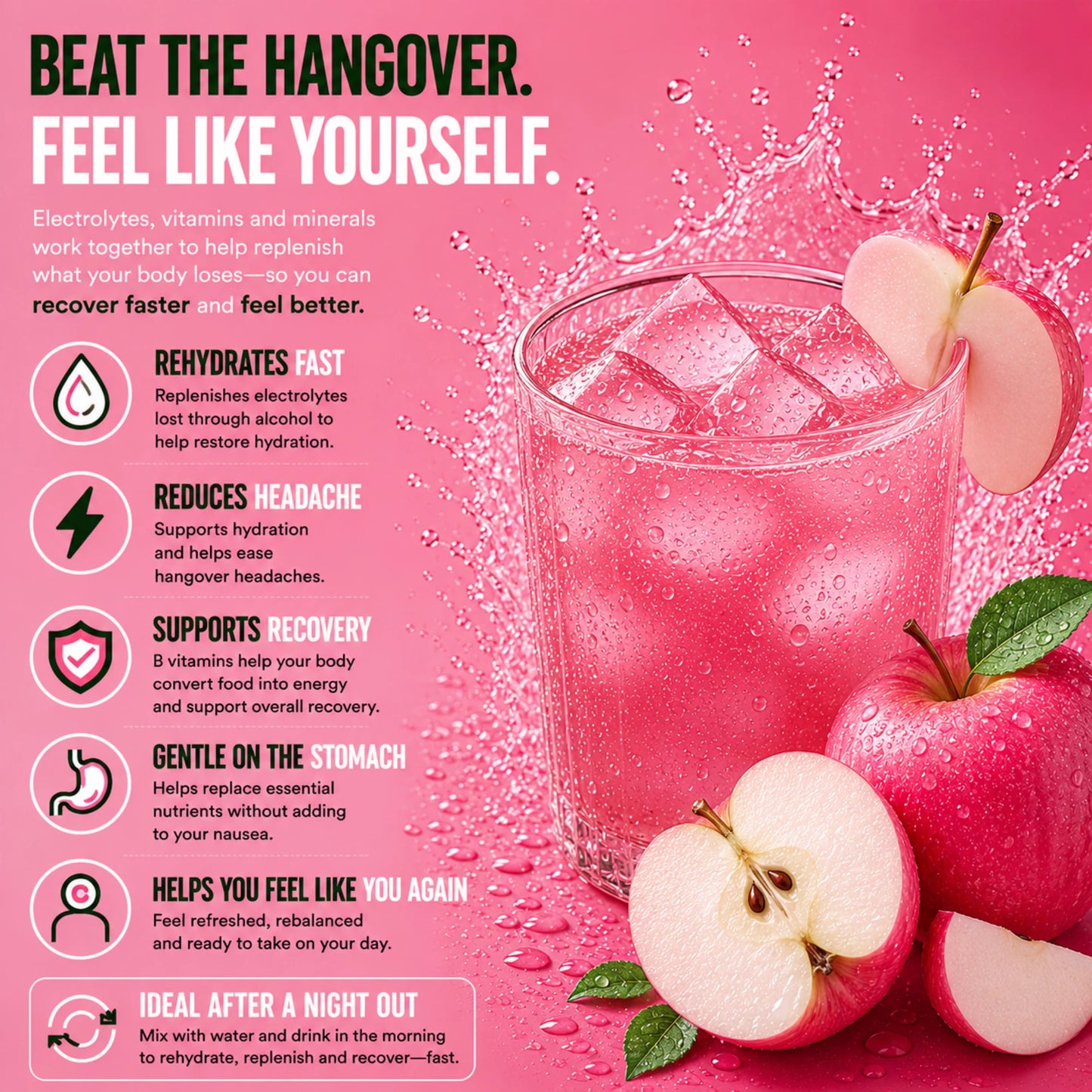 Pink Apple Electrolyte Sachets