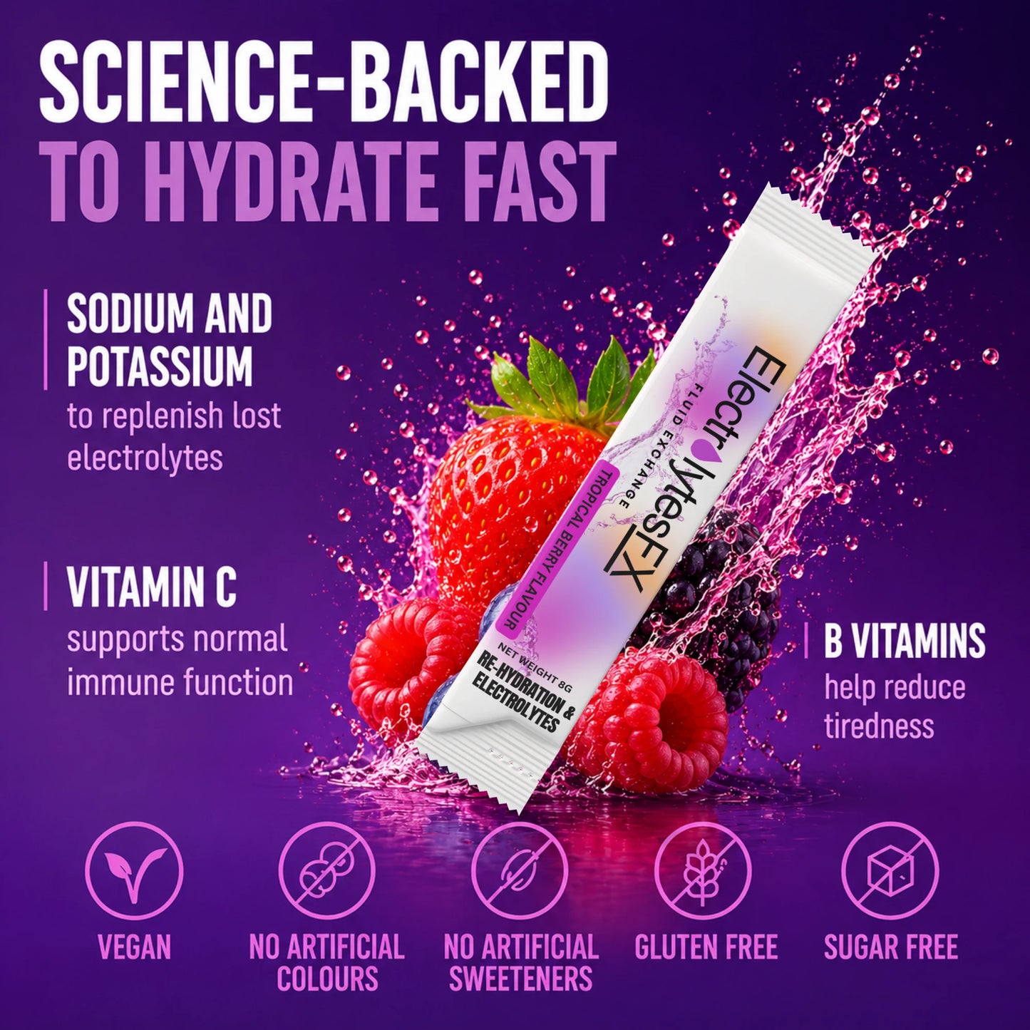 Tropical Berry Electrolyte Sachets