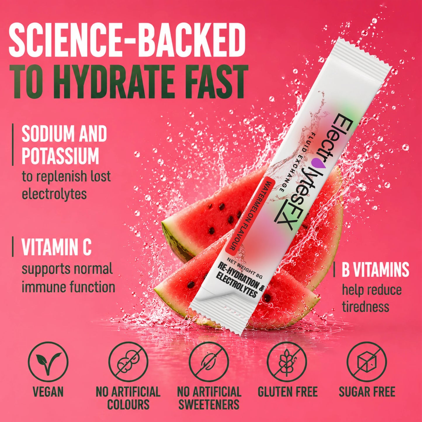 Watermelon Electrolyte Sachets