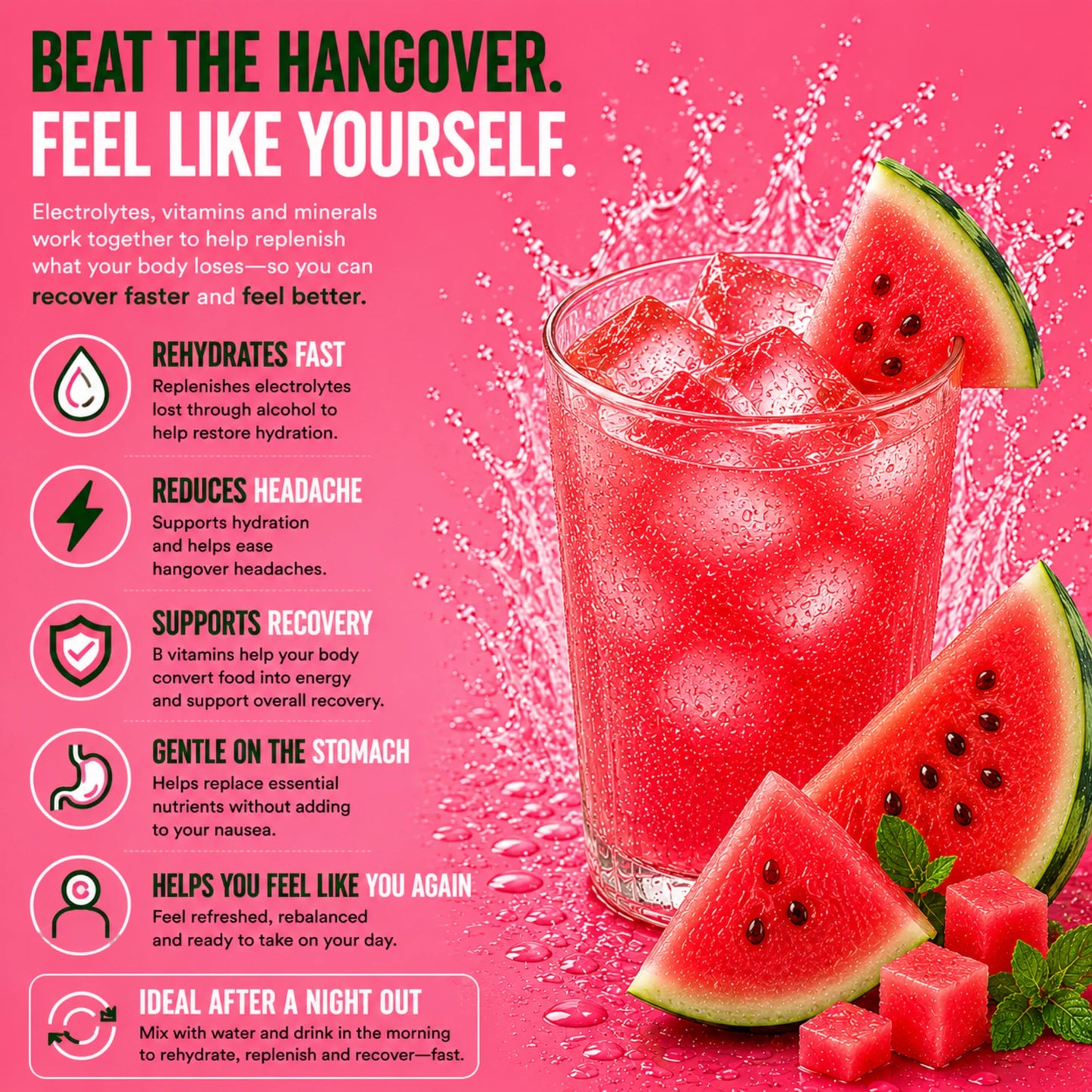 Watermelon Electrolyte Sachets