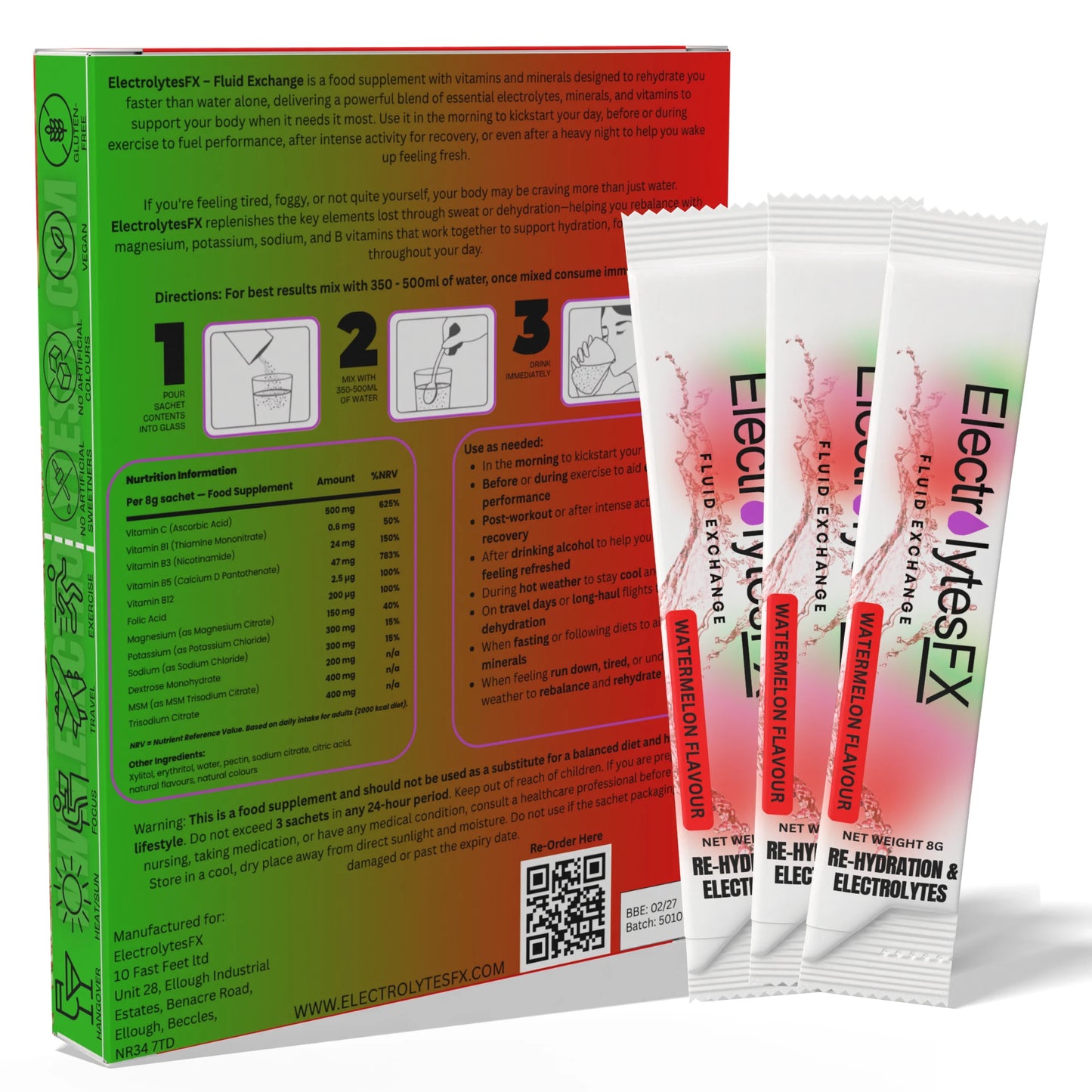Watermelon Electrolyte Sachets