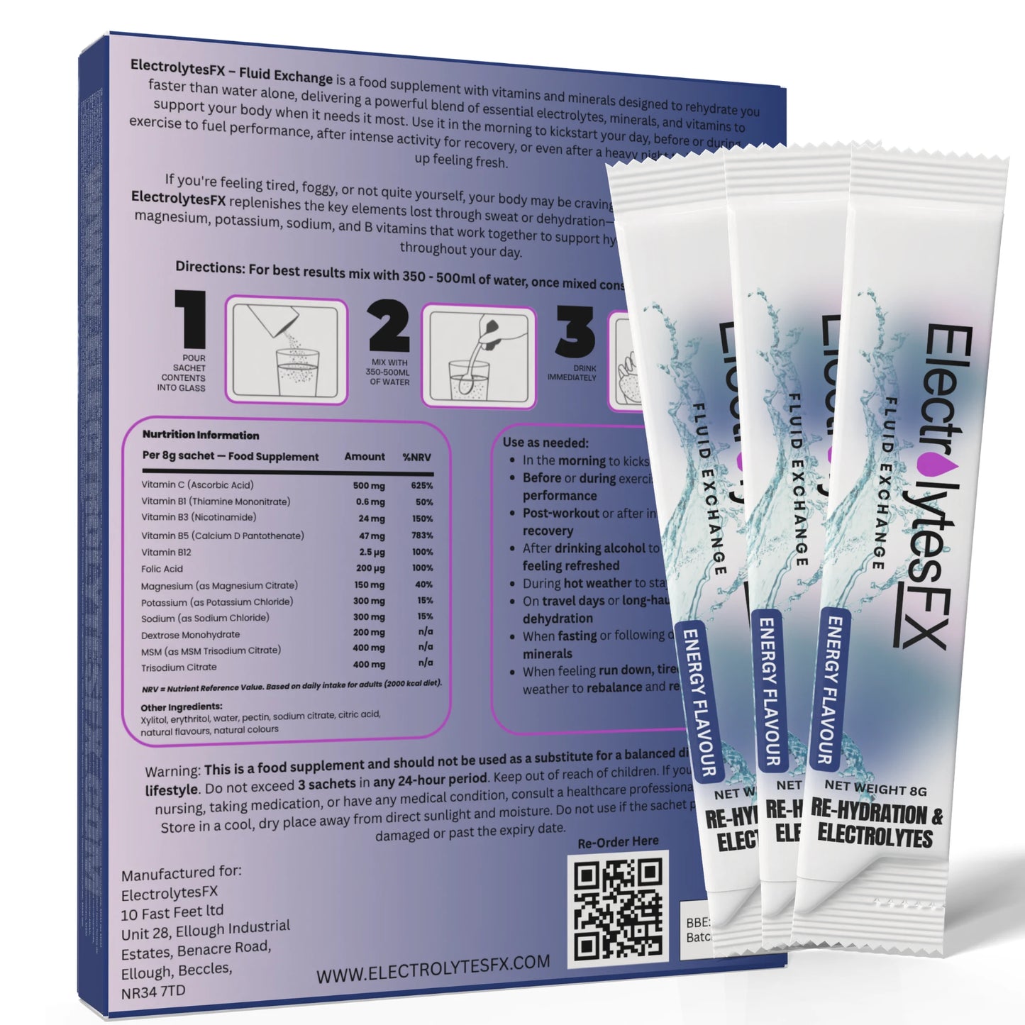 Electrolytes FX Energy Flavour Back
