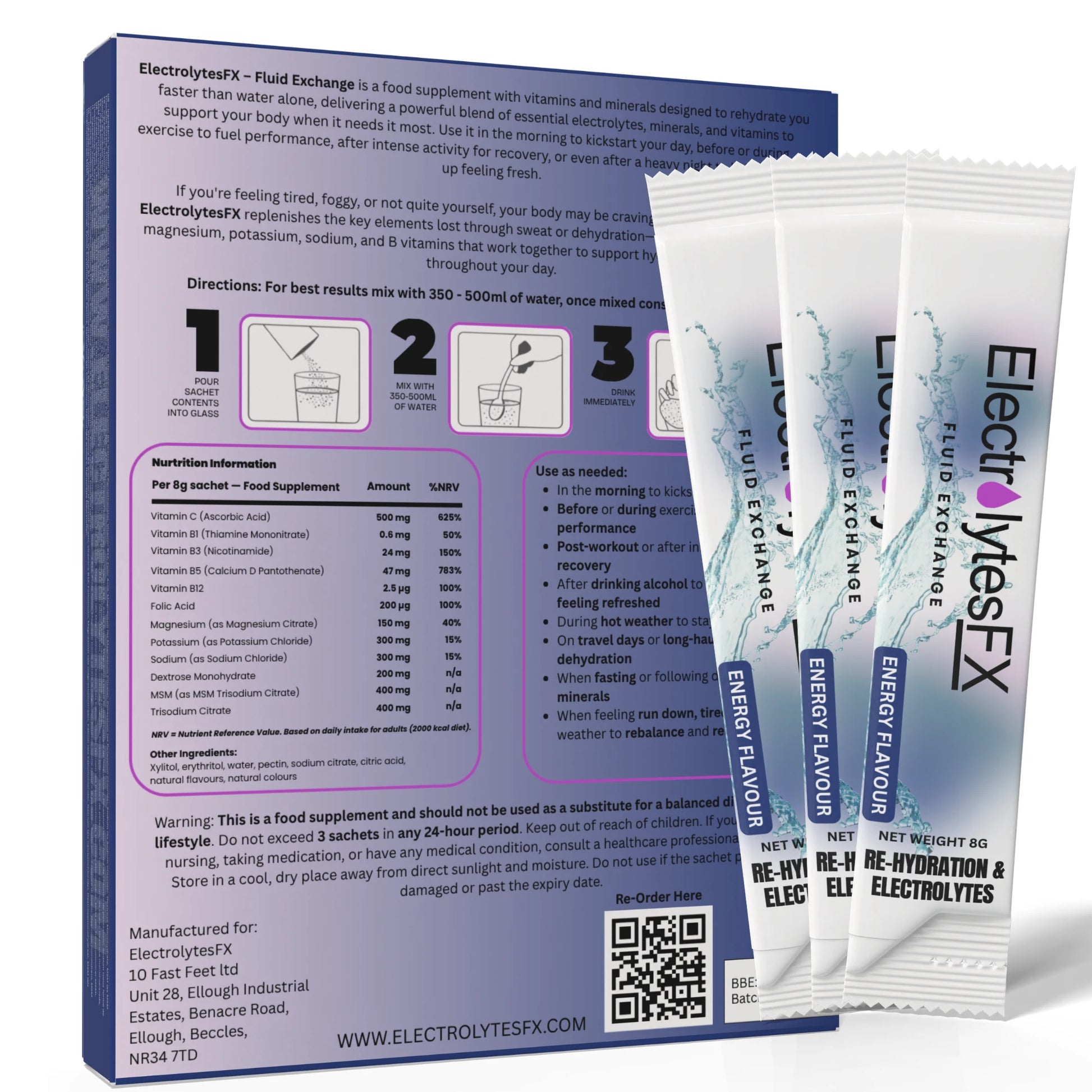 Electrolytes FX Energy Flavour Back