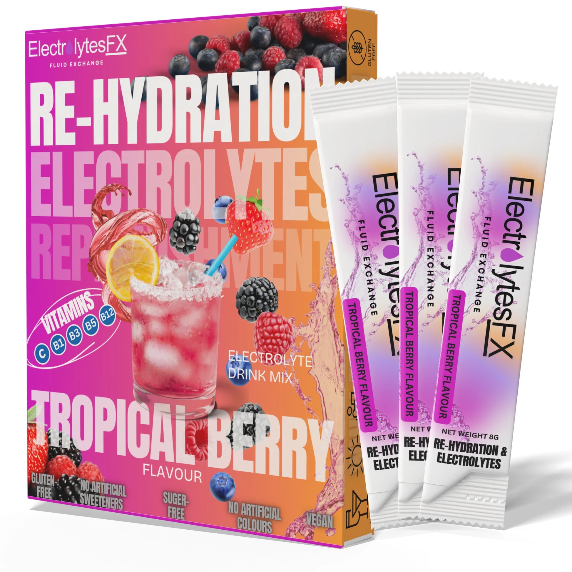 Electrolytes FX Tropical Berry Flavour 12 Sachets