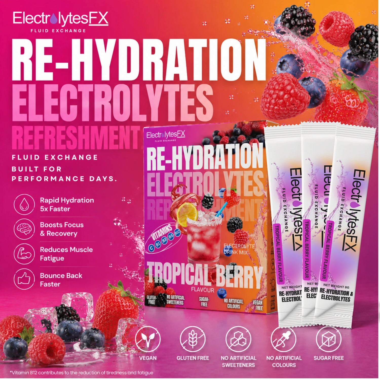 Electrolytes FX Tropical Berry Flavour Information Sheet