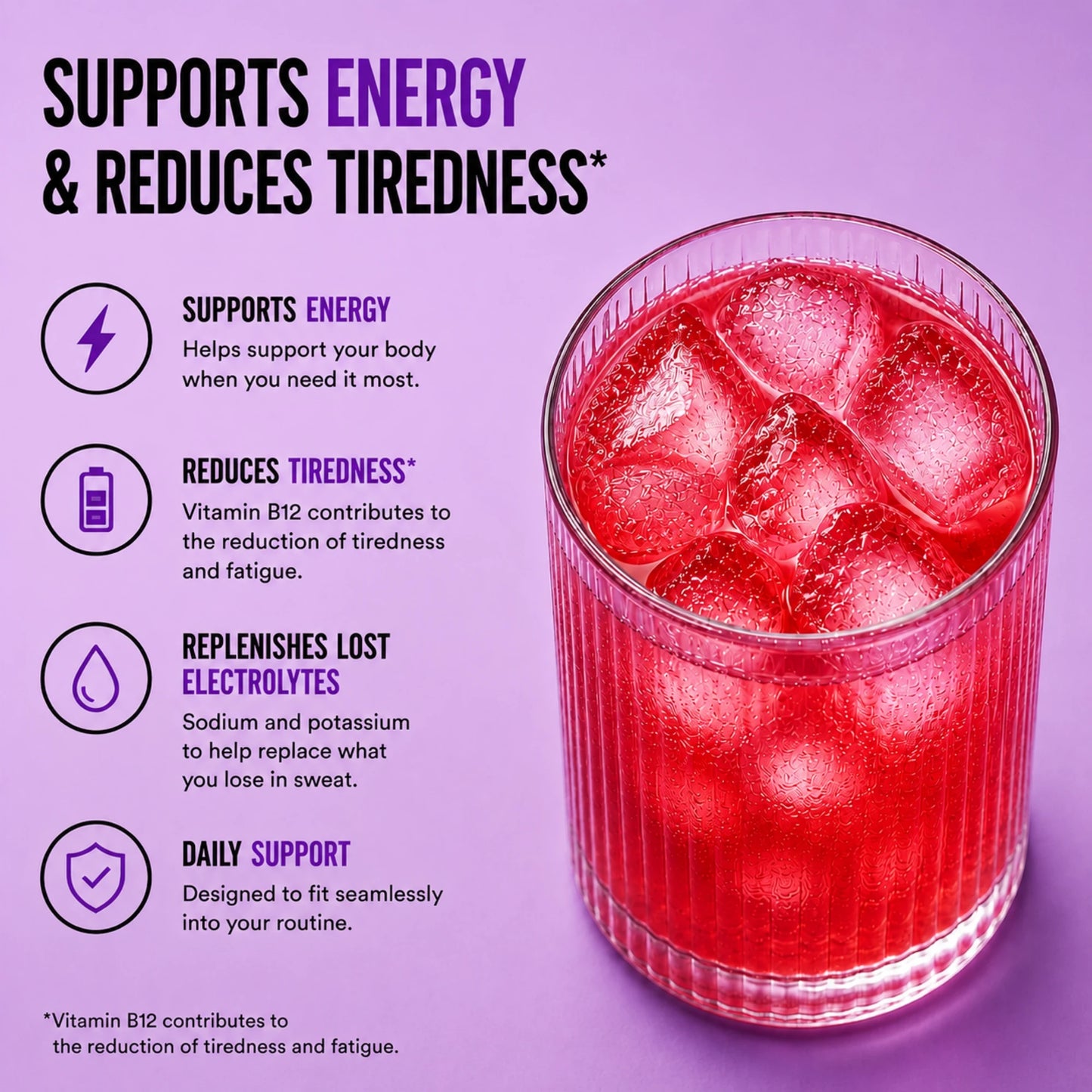 Electrolytes FX Tropical Berry Flavour Supports Energy and Reduces Tiredness